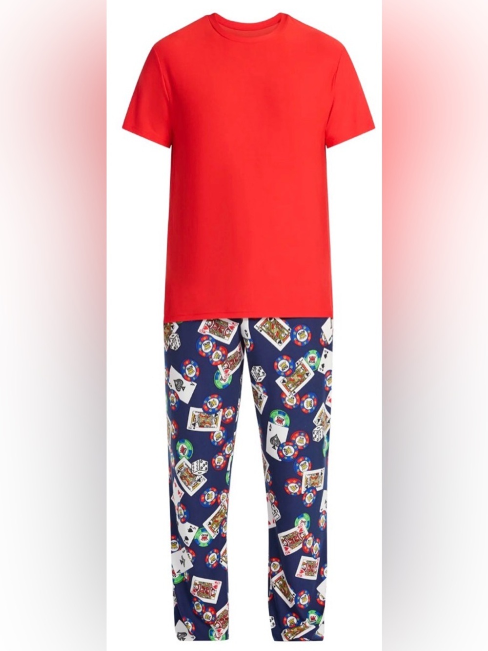 Fox + Badger Men's Short Sleeve Top and Pajama Pants Sleep Set, 2-Piece